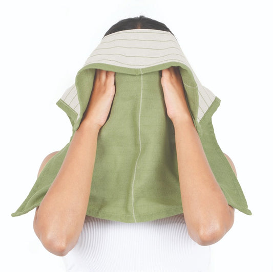 Aloevera Double Cloth Face Towel | Set of 2 Aloe Green