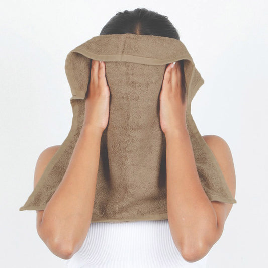 Bamboo Terry Face Towel | Set of 4 Sierra Taupe