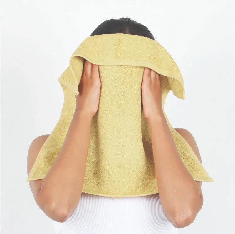 Bamboo Terry Face Towel | Set of 4 Macaroon Yellow