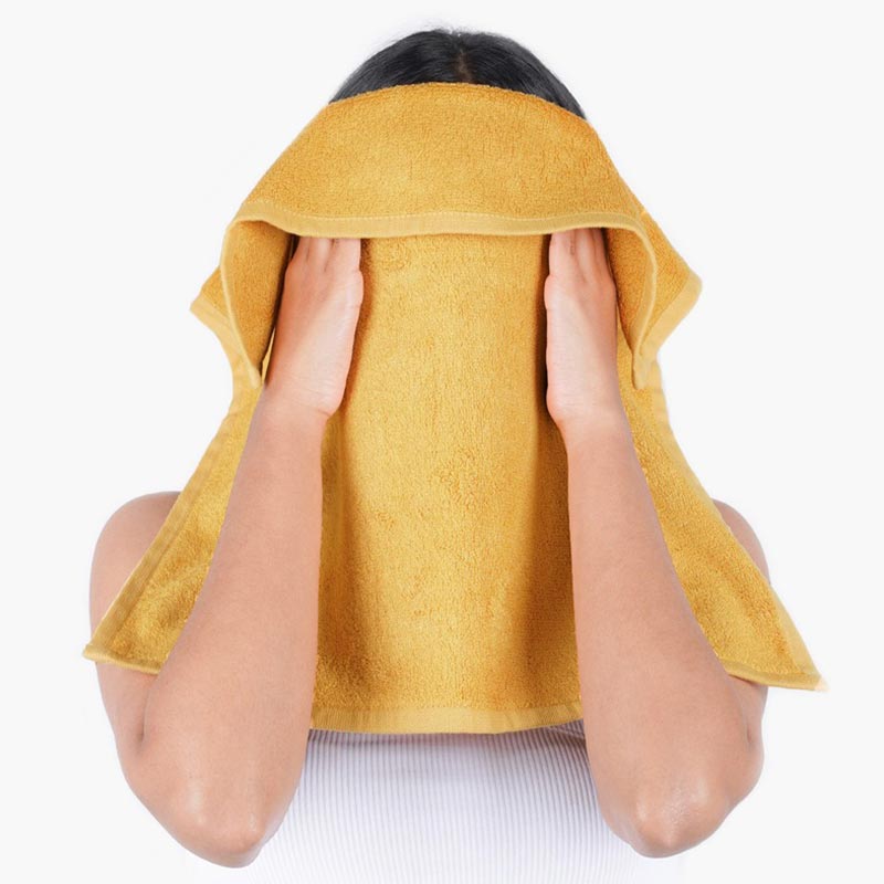 Banana Terry Face Towel | Set of 2 Golden Ochre
