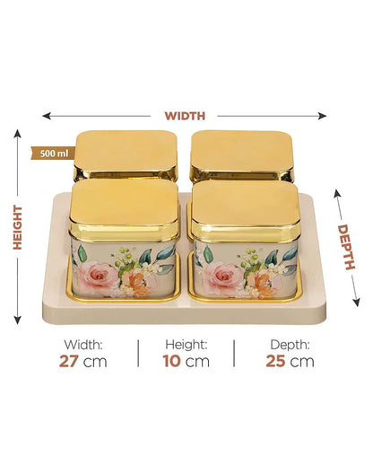 Petal-inspired Polypropylene Serving Containers | Set Of 4 | 500 ML