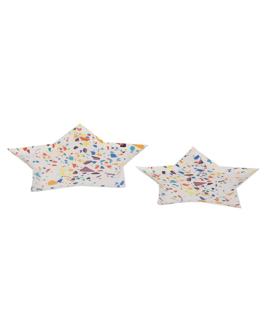 Multicolor Star  Platters | Set of 2