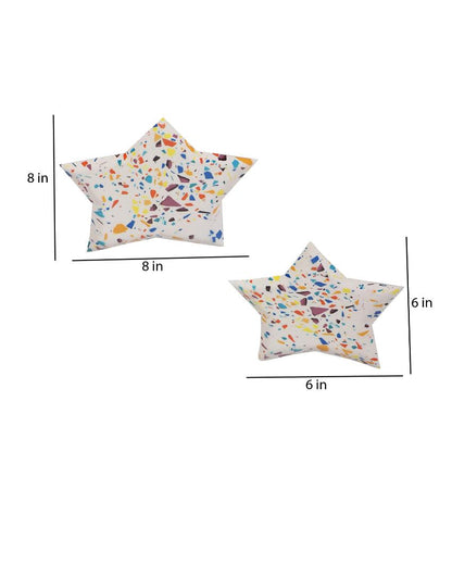 Multicolor Star  Platters | Set of 2