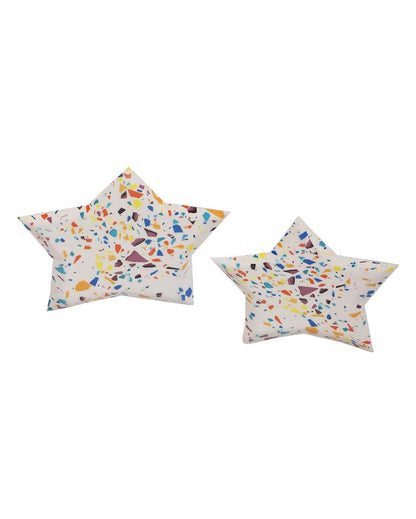 Multicolor Star  Platters | Set of 2