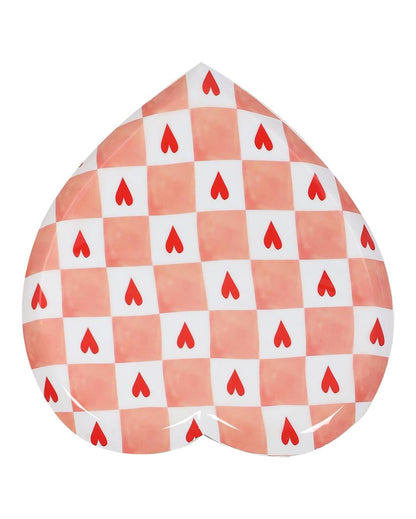 Pink Heart Shape  Platters | Set of 2