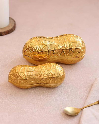 Golden Peanut Platter | Set of 2