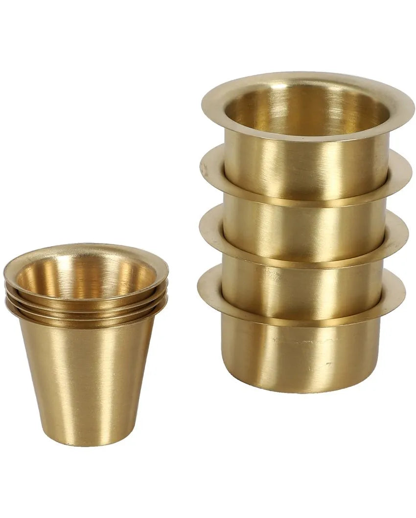 Brass Filter Coffe Bowl & Glass | Set Of 8