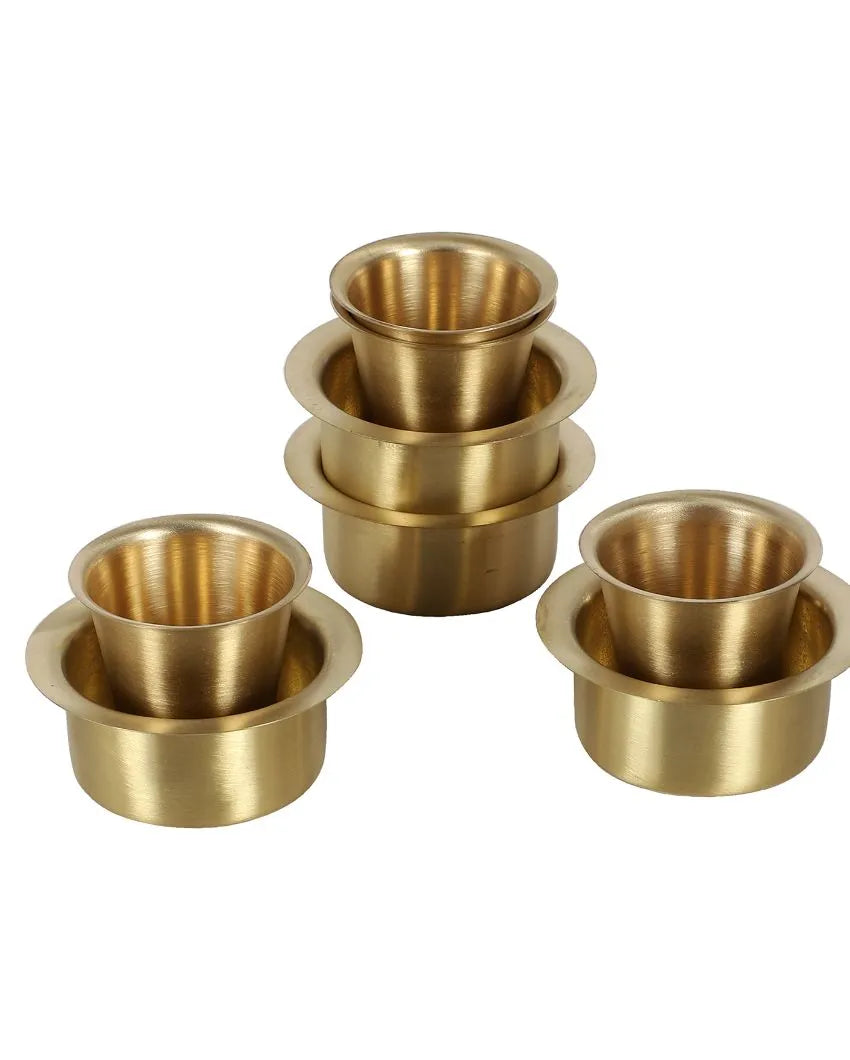 Brass Filter Coffe Bowl & Glass | Set Of 8