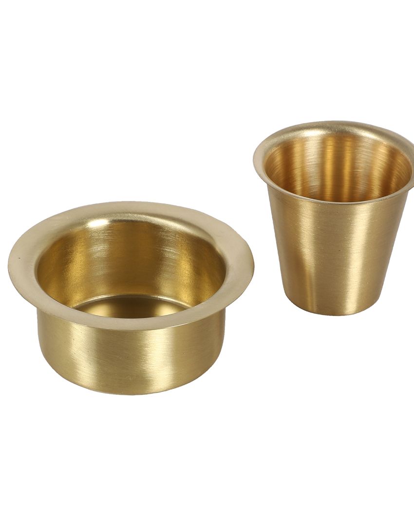 Brass Filter Coffe Bowl & Glass | Set Of 8