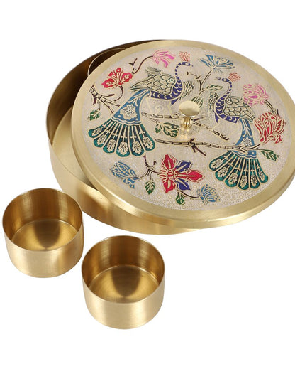 Colored Brass Masala Box Set