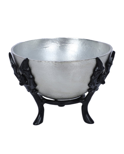 Unique Silver Bat Design Fruit Bowl | Silver | 8 x 6 inches