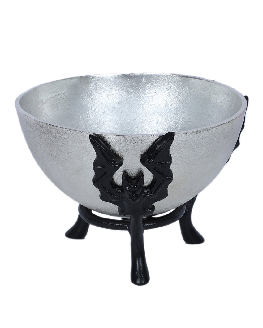 Unique Silver Bat Design Fruit Bowl | Silver | 8 x 6 inches