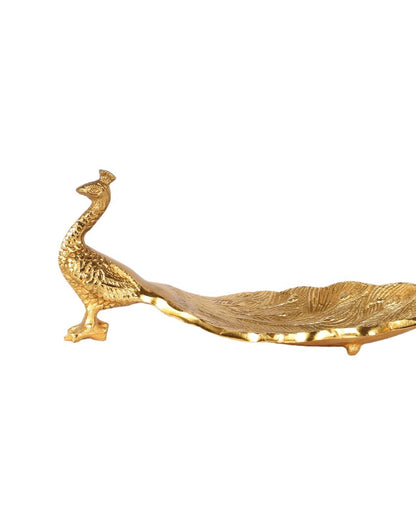 Beautiful Design Peacock Small Gifting Platter | 10 x 4 x 3 inches