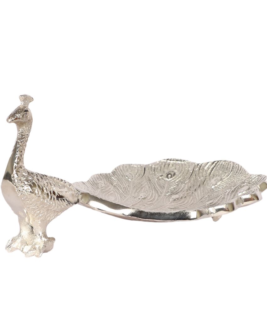 Beautiful Design Peacock Small Gifting Platter | 10 x 4 x 3 inches