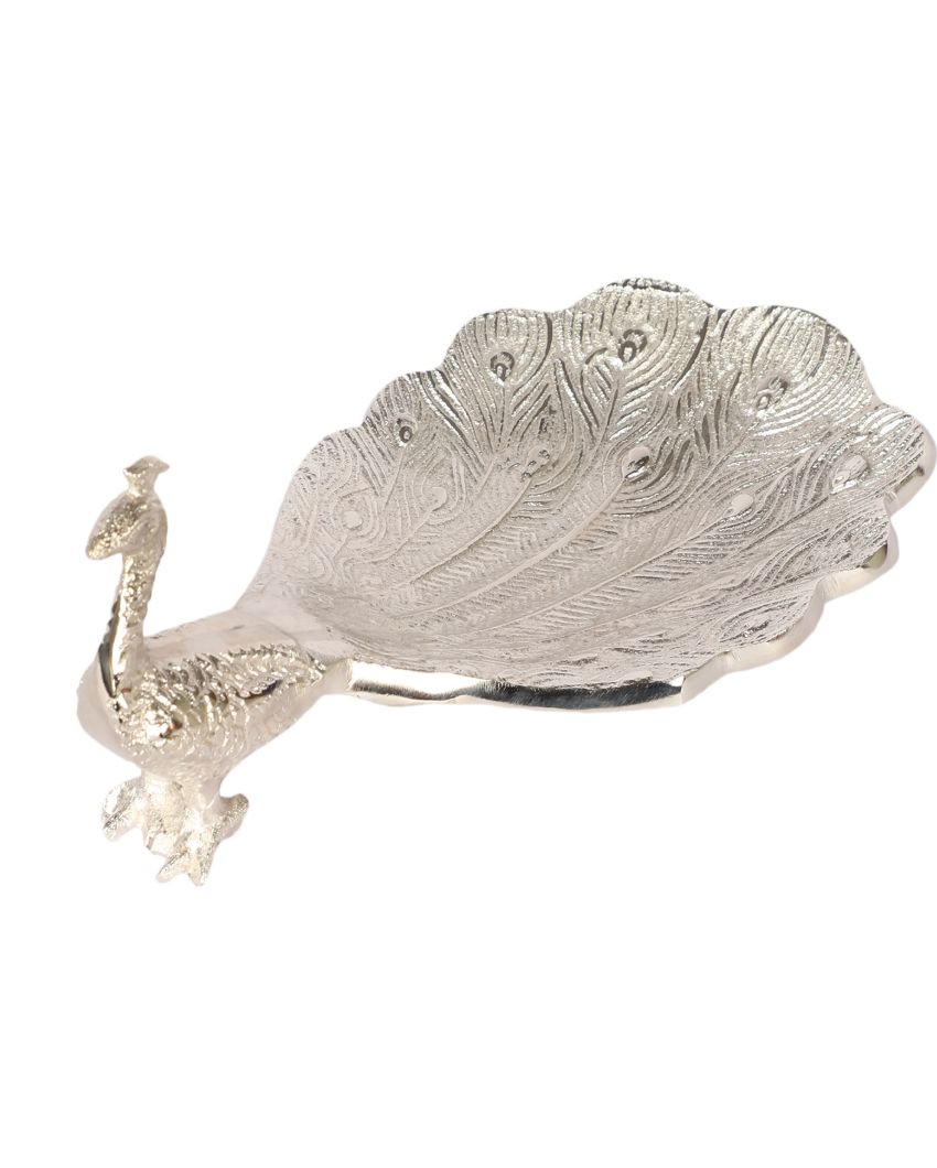 Beautiful Design Peacock Small Gifting Platter | 10 x 4 x 3 inches