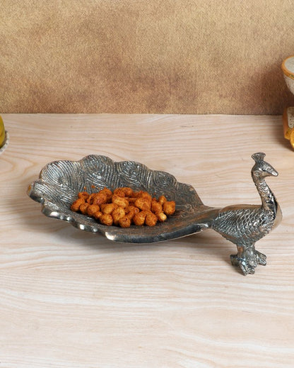 Beautiful Design Peacock Small Gifting Platter | 10 x 4 x 3 inches