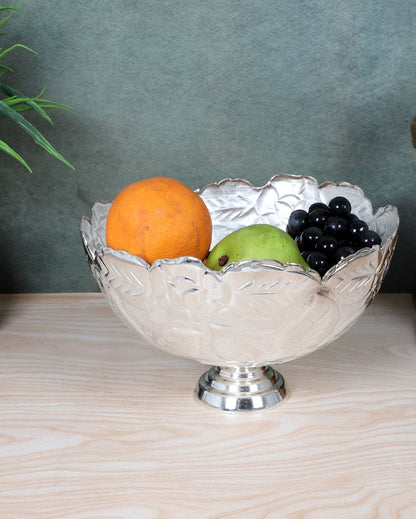 Hammered Silver Colored Fruit Bowl | 5 x 3 inches | 500ml