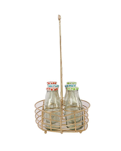 Gold Ship Mocktail Platter with 6 Bottles | 7 Pieces