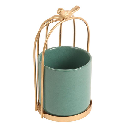 Bird Cage Ceramic Server | Multiple Colors Green