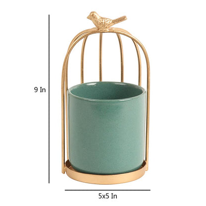 Bird Cage Ceramic Server | Multiple Colors Green