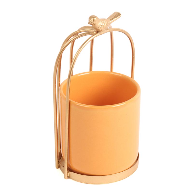 Bird Cage Ceramic Server | Multiple Colors Mustard