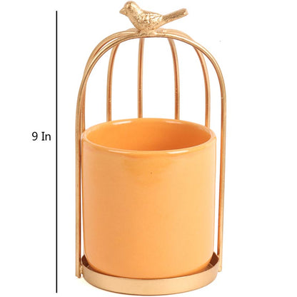 Bird Cage Ceramic Server | Multiple Colors Mustard