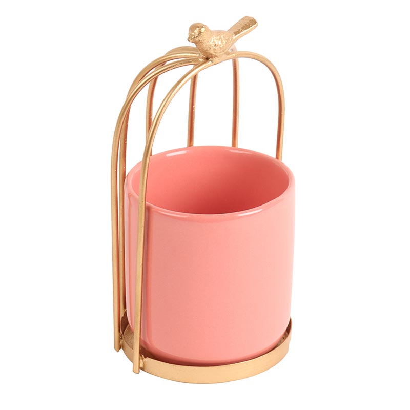 Bird Cage Ceramic Server | Multiple Colors Pink