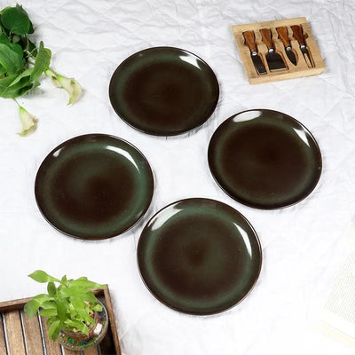 Bottle Green Dinner Plates | Set of 4 Default Title