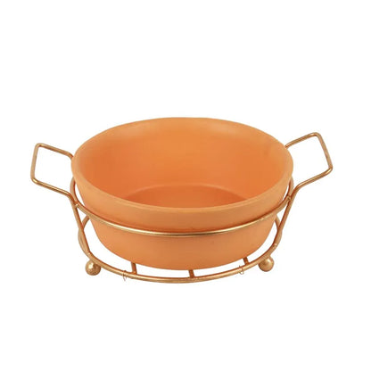 Ceramic Grey Baking Dish with Stand | Multiple Colors Mustard