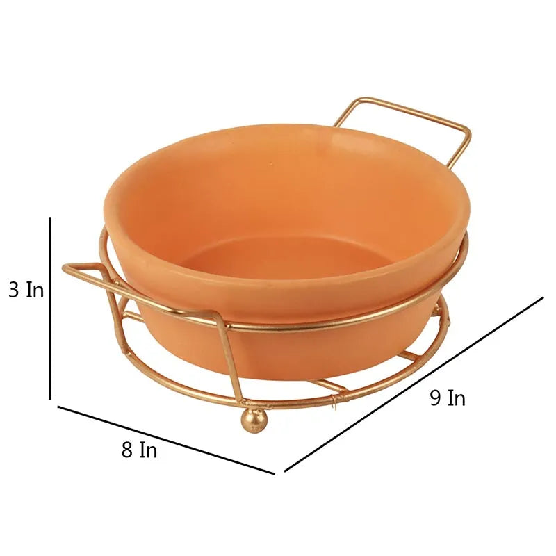 Ceramic Grey Baking Dish with Stand | Multiple Colors Mustard