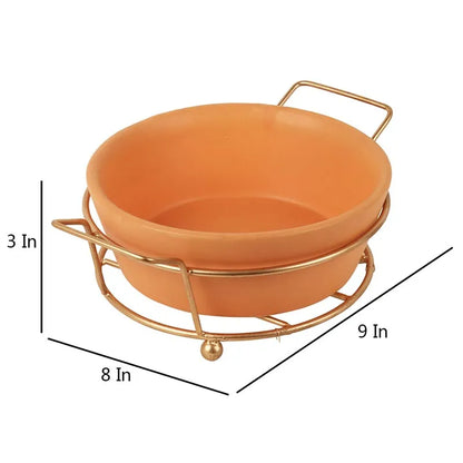 Ceramic Grey Baking Dish with Stand | Multiple Colors Mustard