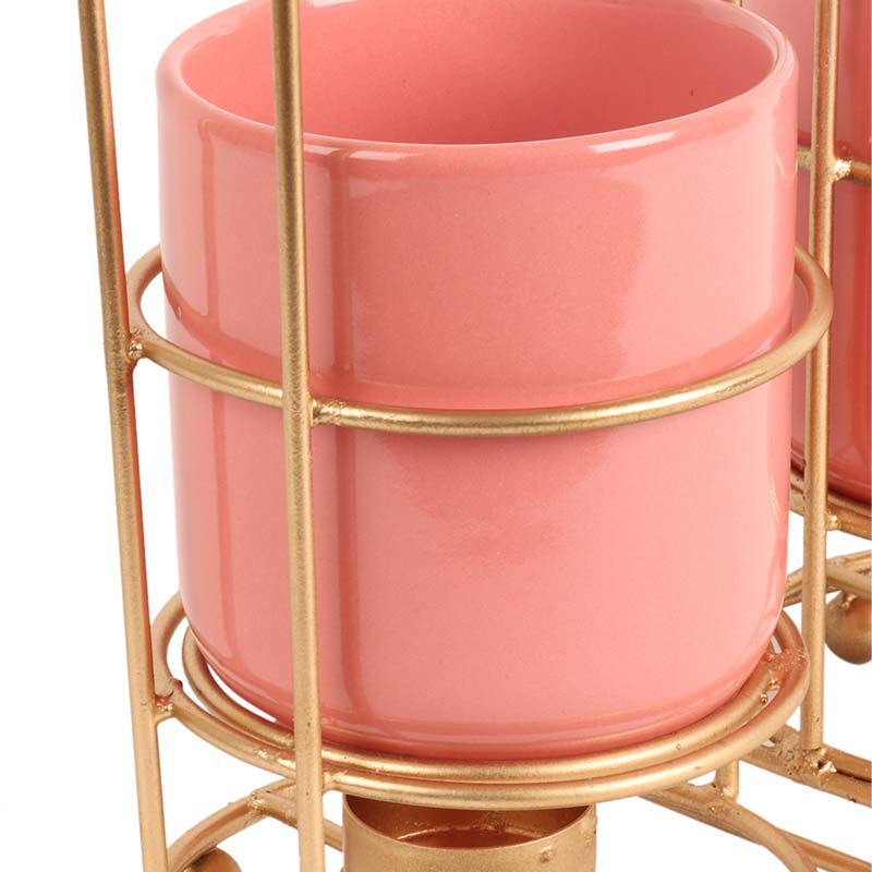 Double Glass Ceramic Platter | Multiple Colors Pink