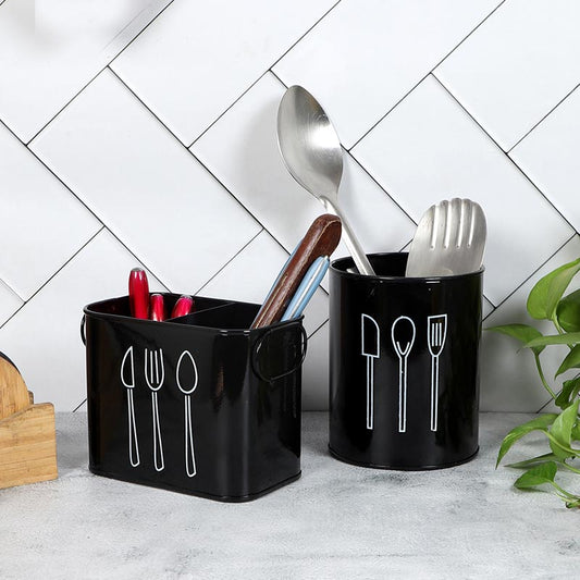 Cutlery Stand | Set Of 2 Black