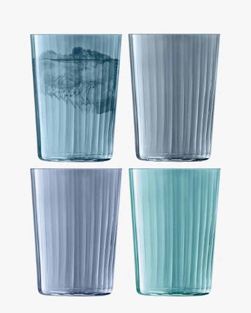 Assorted Sapphire Gems Tumbler | 560 ml | Set Of 4 | 4 x 5 inches