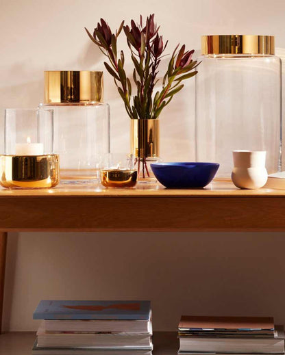 Aurum Gold Glass Vase | 4 x 7 inches