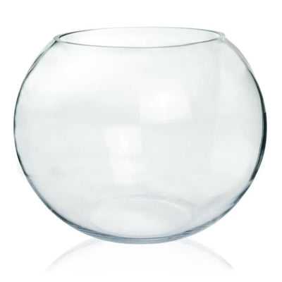 Transparent Glass Terrarium Bowl Fish Crystal Clear Aquarium | Pack of 1 | 4 x 4 x 4 inches