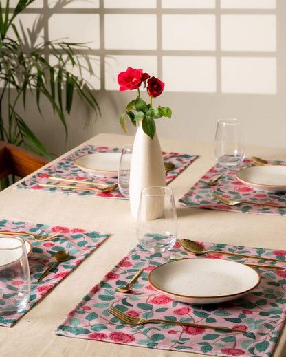 Gulab Printed Velvet Placemats | 13 x 19 inches