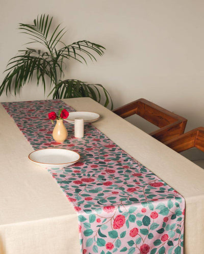 Gulab Printed Velvet Table Runner | 13 x 59 inches