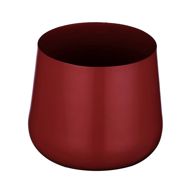 Modern Long Dish Table Top Metal Pot | Multiple Colors Red