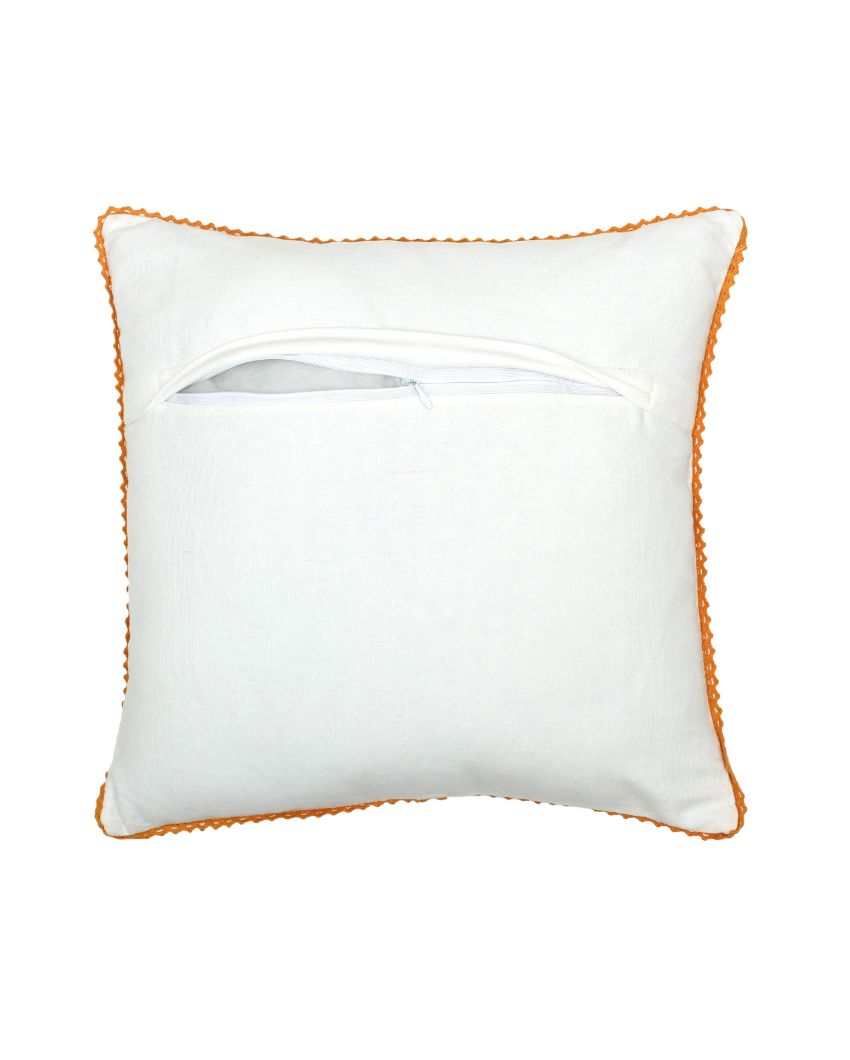 Genda Flowers Cotton Cushion Covers | 16 x 16 inches