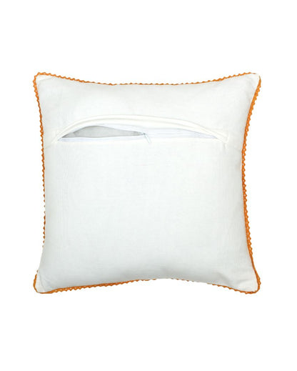 Genda Flowers Cotton Cushion Covers | 16 x 16 inches
