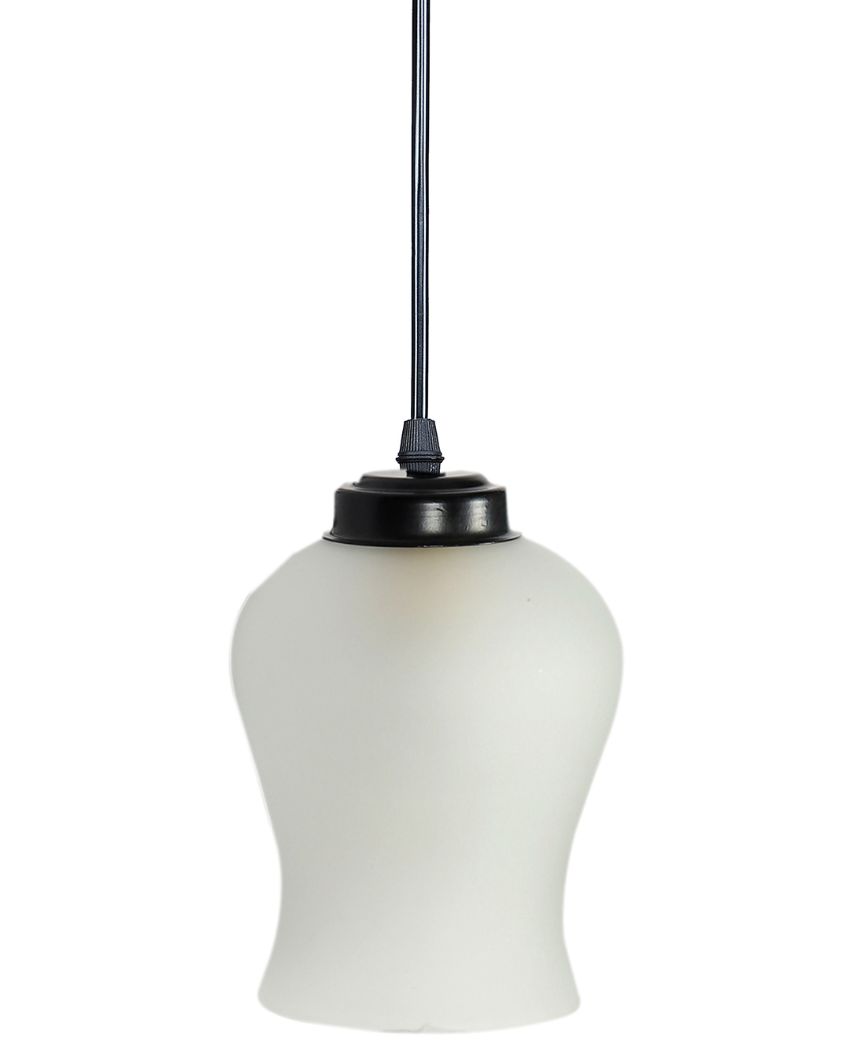 Simple Classic Milky Frosted Glass Hanging Lamp | 4 x 20 inches