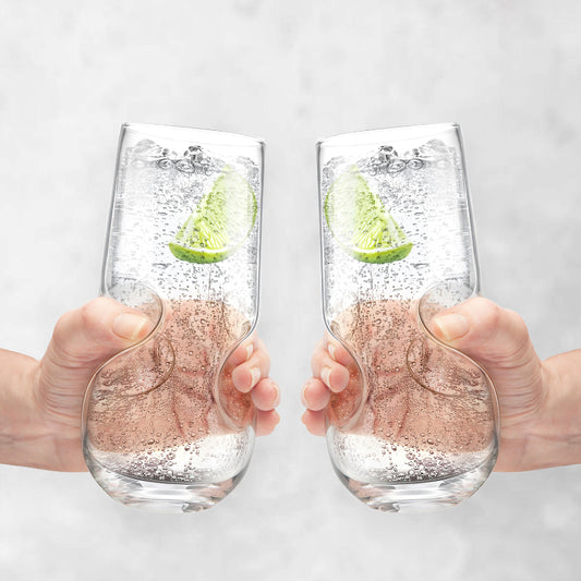 Bubbles Seltzer Bubbly Beverage Glasses | Set of 2 Set of 4