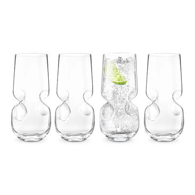 Bubbles Seltzer Bubbly Beverage Glasses | Set of 2 Set of 4