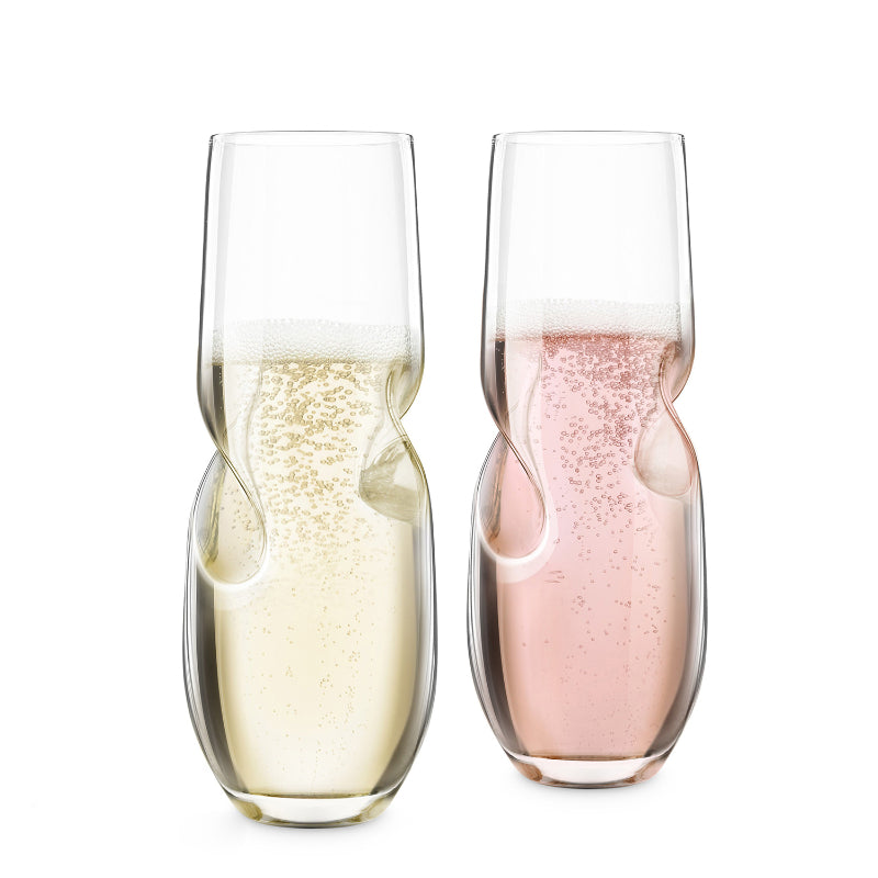 Bubbles Sparkling Wine Champagne Glasses | Set of 2 Set of 2