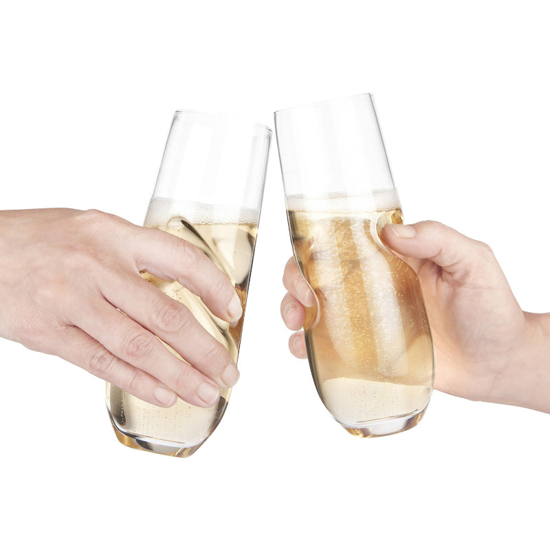 Bubbles Sparkling Wine Champagne Glasses | Set of 2 Set of 2