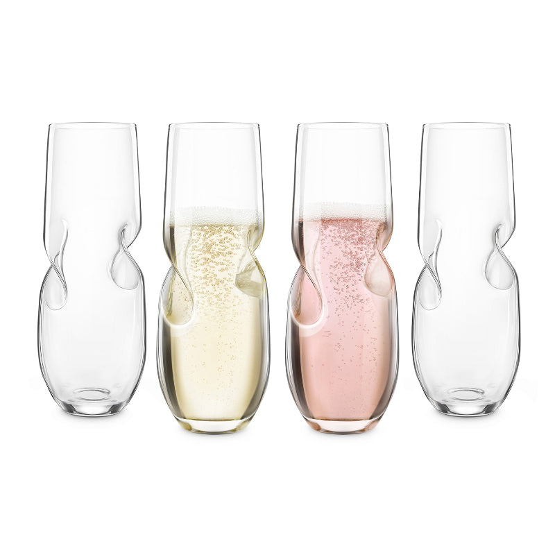 Bubbles Sparkling Wine Champagne Glasses | Set of 2 Set of 4