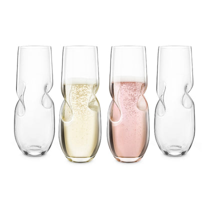 Bubbles Sparkling Wine Champagne Glasses | Set of 2 Set of 4
