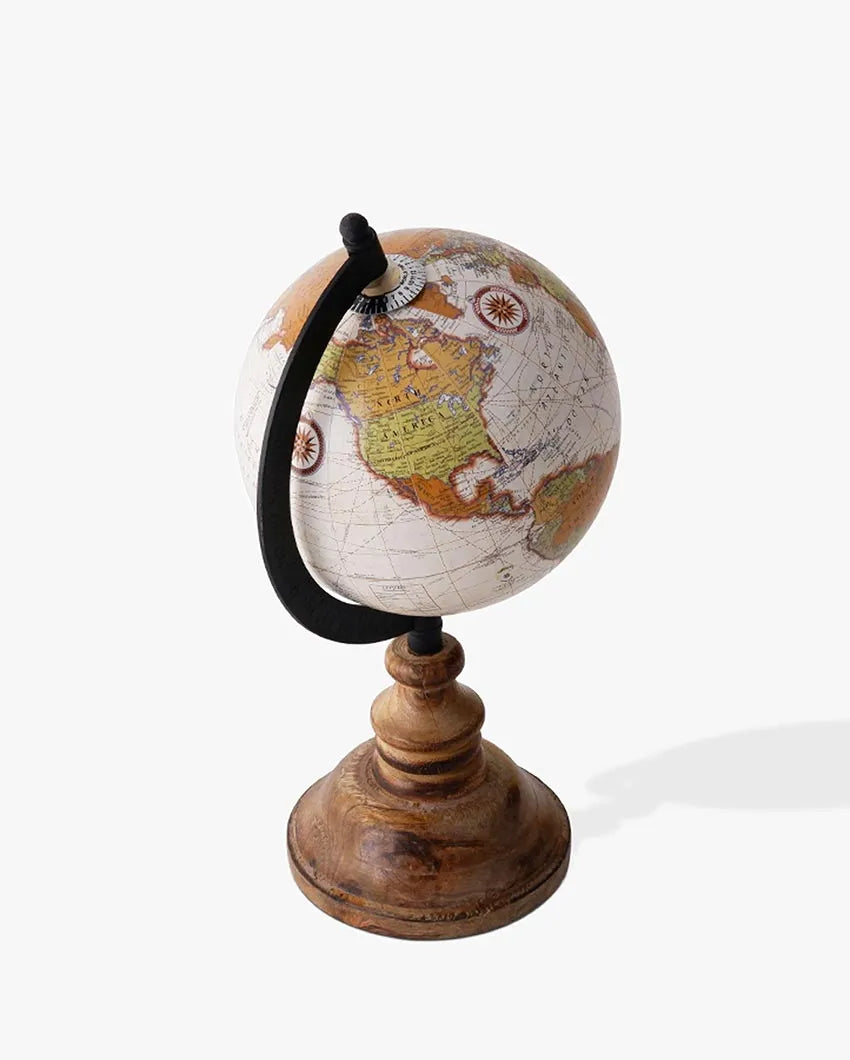 Contemporary Poppy World Globe White