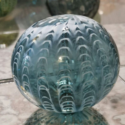 Water Fall Design Art Glass Hand Blown Sphere